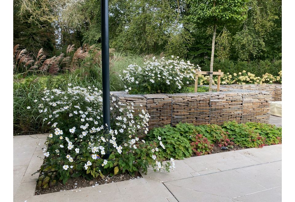 Terraced Pool Garden - Planting Flower Beds