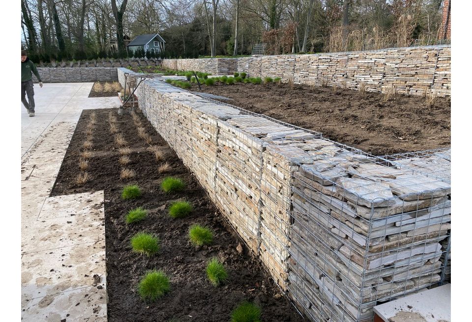 Terraced Pool Garden - Formal Planting Scheme