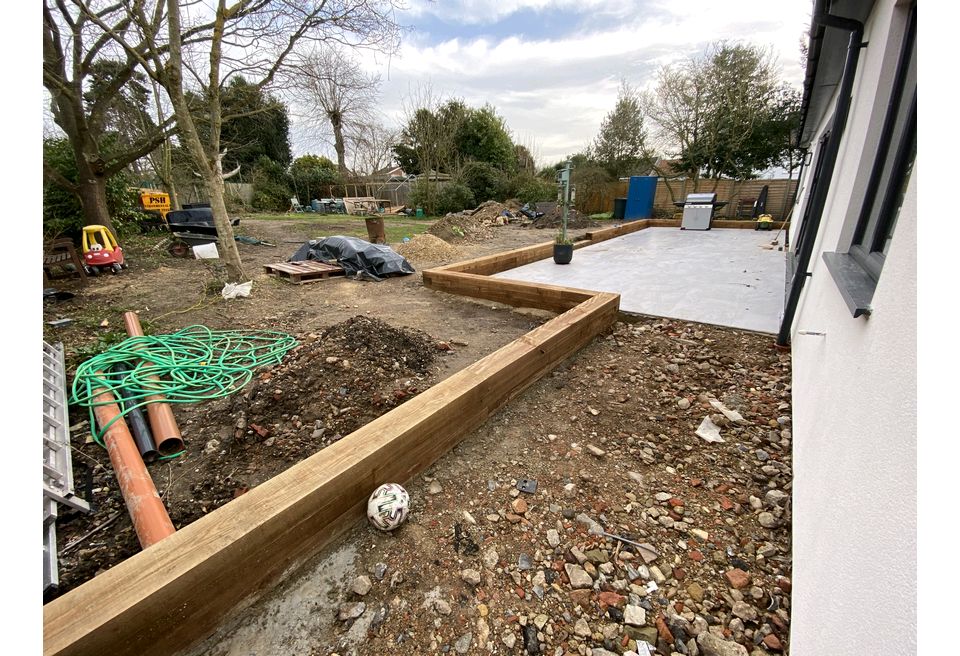 Garden Transformation - the new design incorporated existing trees and shrubs