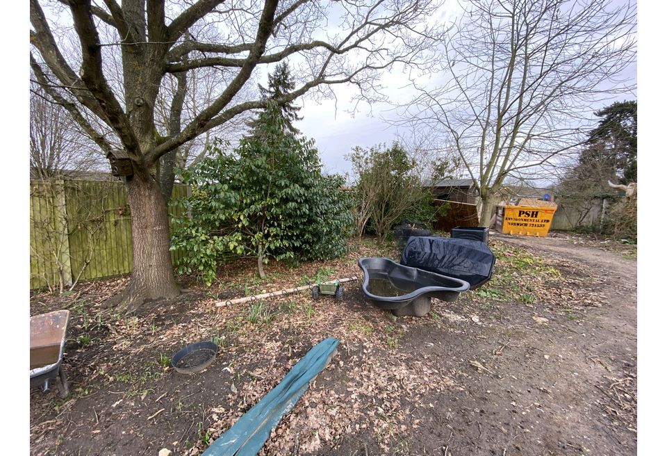 Family Garden - the team cleared all existing areas before bringing in new planting, top soil and turf